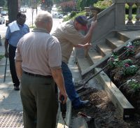 Brian hammers rebar